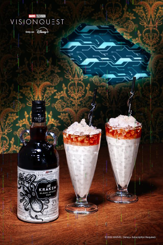 The Kraken Rum x Marvel Television VisionQuest Glitch Mode Cocktail The Kraken Rum x Marvel Television VisionQuest Glitch Mode Cocktail